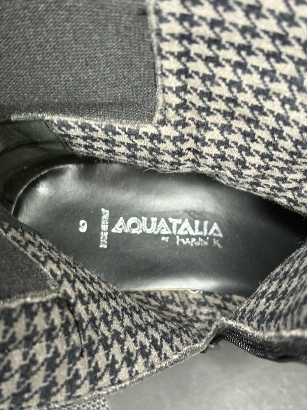 Aquatalia Women's Black Leather Over-the-Knee Zip Boots